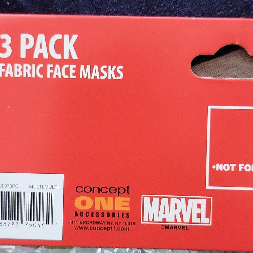 Marvel Fsbric Face Masks 3 pack